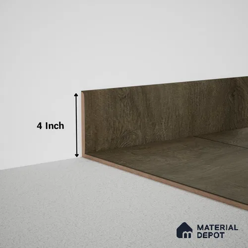 MDF Skirting Meriline PM 00541 D | 8 ft x 4 inch - 12 mm | Compatibe for SPC Flooring SP 00075 E