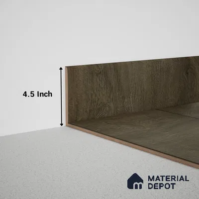 MDF Skirting Meriline PM 00541 E | 8 ft x 4.5 inch - 12 mm | Compatibe for SPC Flooring SP 00075 E