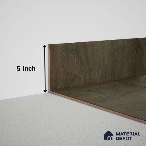 MDF Skirting Meriline PM 00541 N | 8 ft x 5 inch - 15 mm | Compatibe for SPC Flooring SP 00075 E