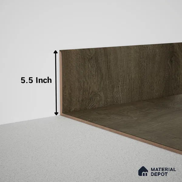 MDF Skirting Meriline PM 00541 G | 8 ft x 5.5 inch - 12 mm | Compatibe for SPC Flooring SP 00075 E