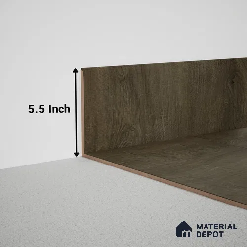 MDF Skirting Meriline PM 00541 O | 8 ft x 5.5 inch - 15 mm | Compatibe for SPC Flooring SP 00075 E