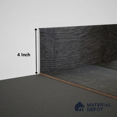 WPC Skirting Meriline PM 00541 AN | 8 ft x 4 inch - 15 mm | Compatibe for SPC Flooring SP 00075 E