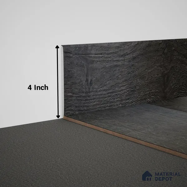 WPC Skirting Meriline PM 00541 AN | 8 ft x 4 inch - 15 mm | Compatibe for SPC Flooring SP 00075 E