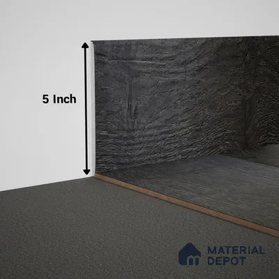 WPC Skirting Meriline PM 00541 AH | 8 ft x 5 inch - 12 mm | Compatibe for SPC Flooring SP 00075 E