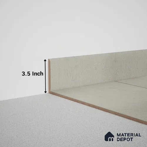 MDF Skirting Meriline PM 00542 C | 8 ft x 3.5 inch - 12 mm | Compatibe for SPC Flooring SP 00075 F