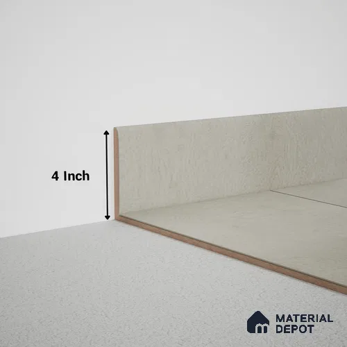 MDF Skirting Meriline PM 00542 D | 8 ft x 4 inch - 12 mm | Compatibe for SPC Flooring SP 00075 F
