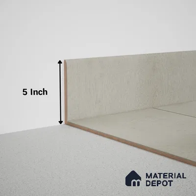 MDF Skirting Meriline PM 00542 N | 8 ft x 5 inch - 15 mm | Compatibe for SPC Flooring SP 00075 F