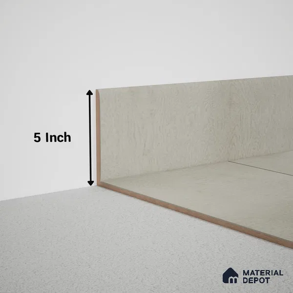 MDF Skirting Meriline PM 00542 N | 8 ft x 5 inch - 15 mm | Compatibe for SPC Flooring SP 00075 F