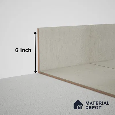 MDF Skirting Meriline PM 00542 H | 8 ft x 6 inch - 12 mm | Compatibe for SPC Flooring SP 00075 F