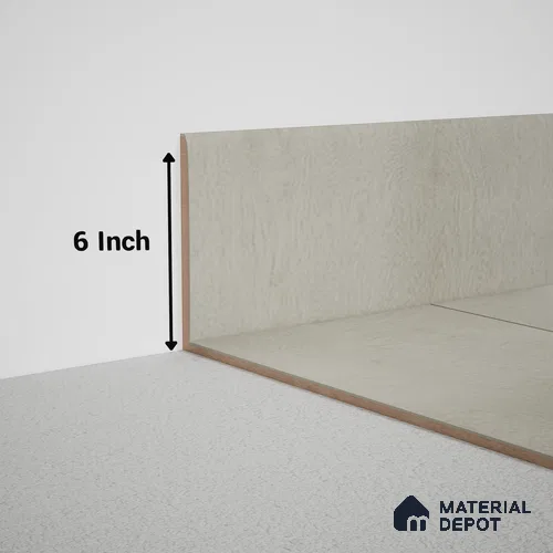 MDF Skirting Meriline PM 00542 H | 8 ft x 6 inch - 12 mm | Compatibe for SPC Flooring SP 00075 F