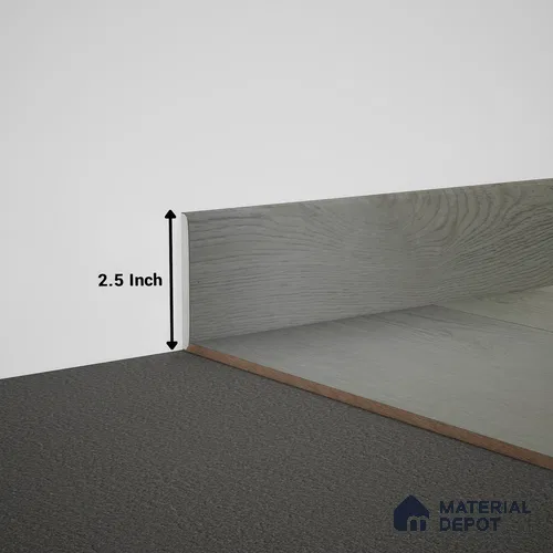 WPC Skirting Meriline PM 00542 AC | 8 ft x 2.5 inch - 12 mm | Compatibe for SPC Flooring SP 00075 F