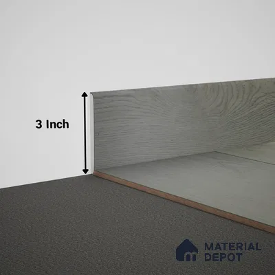 WPC Skirting Meriline PM 00542 AD | 8 ft x 3 inch - 12 mm | Compatibe for SPC Flooring SP 00075 F