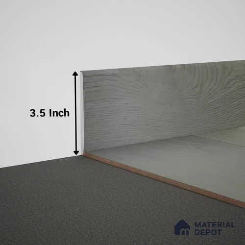 WPC Skirting Meriline PM 00542 AM | 8 ft x 3.5 inch - 15 mm | Compatibe for SPC Flooring SP 00075 F
