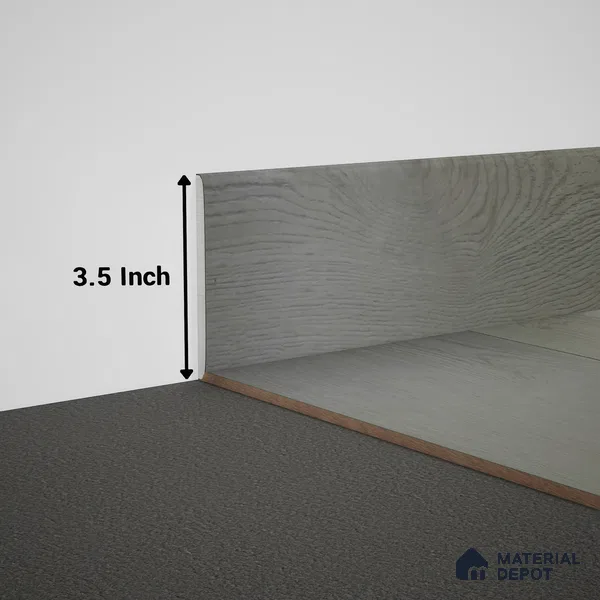 WPC Skirting Meriline PM 00542 AE | 8 ft x 3.5 inch - 12 mm | Compatibe for SPC Flooring SP 00075 F