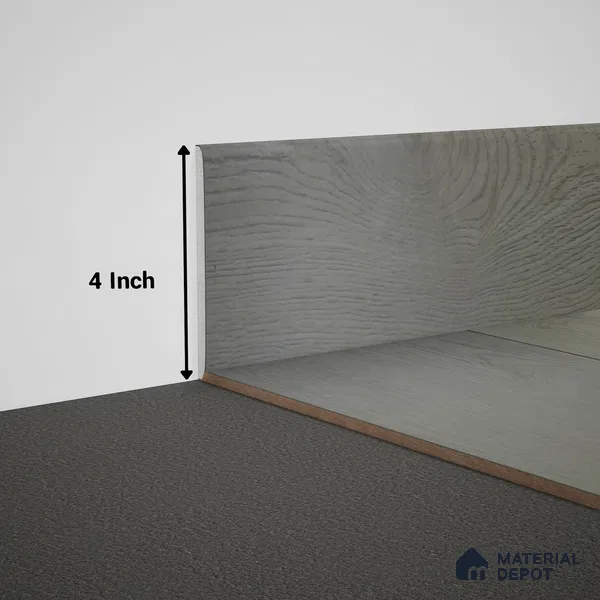 WPC Skirting Meriline PM 00542 AF | 8 ft x 4 inch - 12 mm | Compatibe for SPC Flooring SP 00075 F