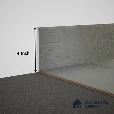 WPC Skirting Meriline PM 00542 AG | 8 ft x 4.5 inch - 12 mm | Compatibe for SPC Flooring SP 00075 F