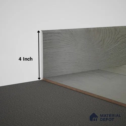 WPC Skirting Meriline PM 00542 AO | 8 ft x 4.5 inch - 15 mm | Compatibe for SPC Flooring SP 00075 F