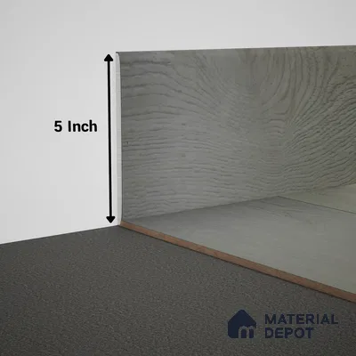 WPC Skirting Meriline PM 00542 AH | 8 ft x 5 inch - 12 mm | Compatibe for SPC Flooring SP 00075 F