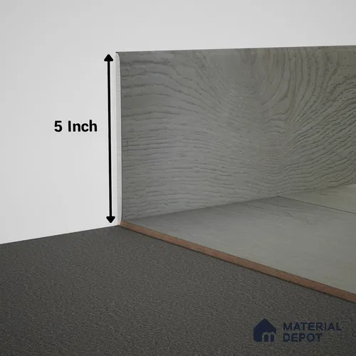 WPC Skirting Meriline PM 00542 AH | 8 ft x 5 inch - 12 mm | Compatibe for SPC Flooring SP 00075 F