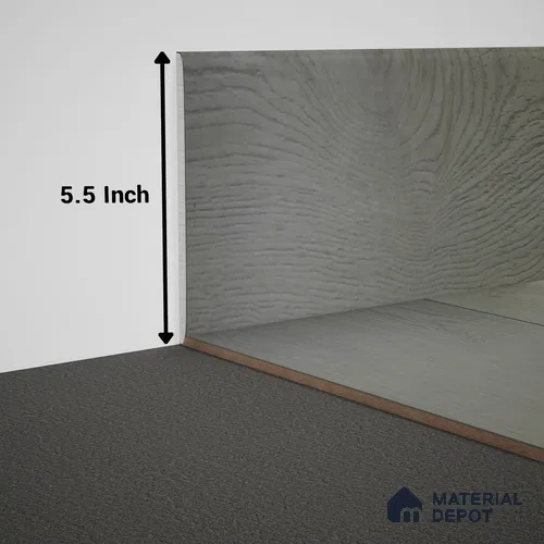 WPC Skirting Meriline PM 00542 AI | 8 ft x 5.5 inch - 12 mm | Compatibe for SPC Flooring SP 00075 F