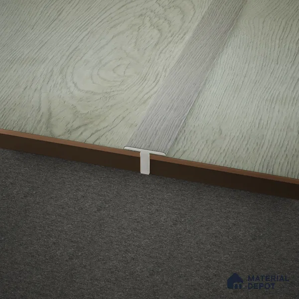 WPC T Profile Meriline PM 00542 AW | 8 ft x 2 inch x 16 mm | Compatibe for SPC Flooring SP 00075 F