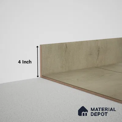 MDF Skirting Meriline PM 00543 L | 8 ft x 4 inch - 15 mm | Compatibe for SPC Flooring SP 00075 G