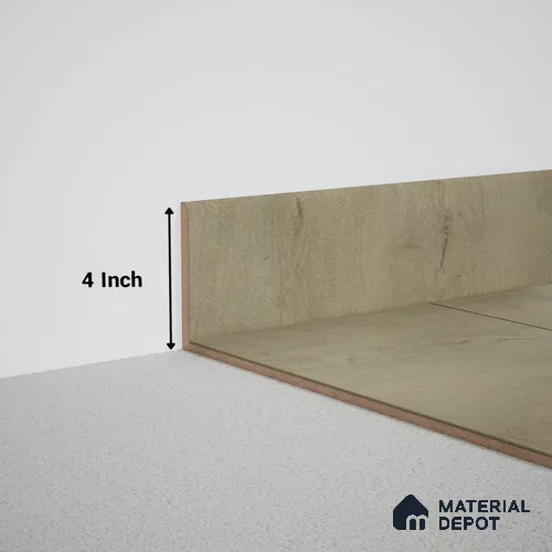 MDF Skirting Meriline PM 00543 D | 8 ft x 4 inch - 12 mm | Compatibe for SPC Flooring SP 00075 G