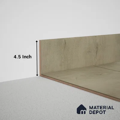 MDF Skirting Meriline PM 00543 E | 8 ft x 4.5 inch - 12 mm | Compatibe for SPC Flooring SP 00075 G