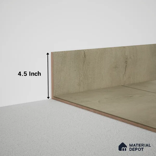 MDF Skirting Meriline PM 00543 E | 8 ft x 4.5 inch - 12 mm | Compatibe for SPC Flooring SP 00075 G