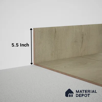 MDF Skirting Meriline PM 00543 O | 8 ft x 5.5 inch - 15 mm | Compatibe for SPC Flooring SP 00075 G