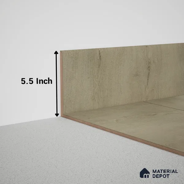 MDF Skirting Meriline PM 00543 O | 8 ft x 5.5 inch - 15 mm | Compatibe for SPC Flooring SP 00075 G
