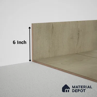 MDF Skirting Meriline PM 00543 H | 8 ft x 6 inch - 12 mm | Compatibe for SPC Flooring SP 00075 G