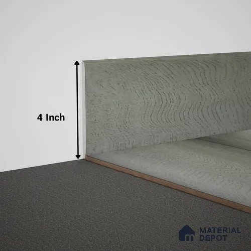 WPC Skirting Meriline PM 00543 AF | 8 ft x 4 inch - 12 mm | Compatibe for SPC Flooring SP 00075 G