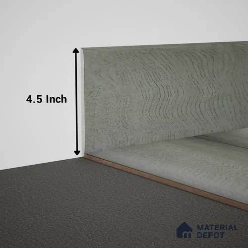 WPC Skirting Meriline PM 00543 AO | 8 ft x 4.5 inch - 15 mm | Compatibe for SPC Flooring SP 00075 G