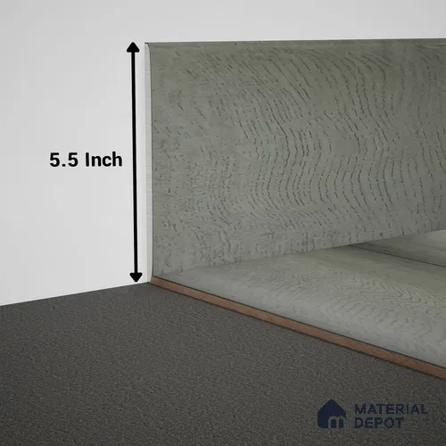 WPC Skirting Meriline PM 00543 AQ | 8 ft x 5.5 inch - 15 mm | Compatibe for SPC Flooring SP 00075 G