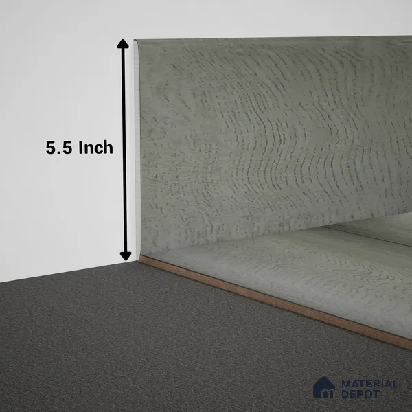 WPC Skirting Meriline PM 00543 AI | 8 ft x 5.5 inch - 12 mm | Compatibe for SPC Flooring SP 00075 G