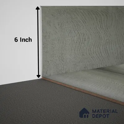 WPC Skirting Meriline PM 00543 AR | 8 ft x 6 inch - 15 mm | Compatibe for SPC Flooring SP 00075 G