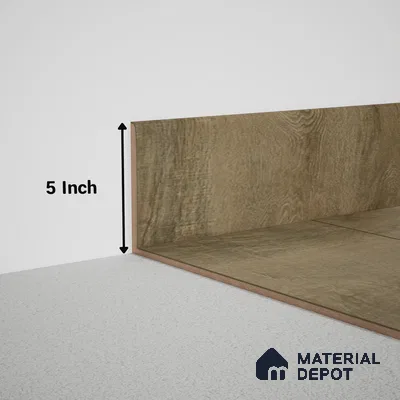 MDF Skirting Meriline PM 00537 N | 8 ft x 5 inch - 15 mm | Compatibe for SPC Flooring SP 00075