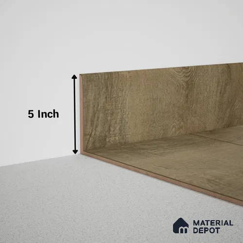 MDF Skirting Meriline TF 00386 F | 8 ft x 5 inch - 12 mm | Compatible for SPC Flooring SP 00121 B