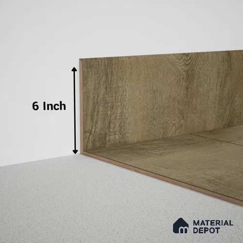MDF Skirting Meriline TF 00386 P | 8 ft x 6 inch - 15 mm | Compatible for SPC Flooring SP 00121 B