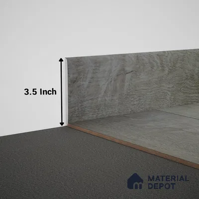 WPC Skirting Meriline PM 00537 AE | 8 ft x 3.5 inch - 12 mm | Compatibe for SPC Flooring SP 00075
