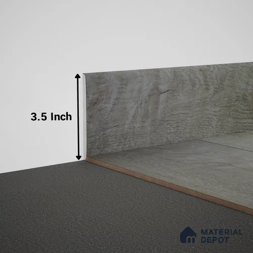 WPC Skirting Meriline PM 00537 AM | 8 ft x 3.5 inch - 15 mm | Compatibe for SPC Flooring SP 00075