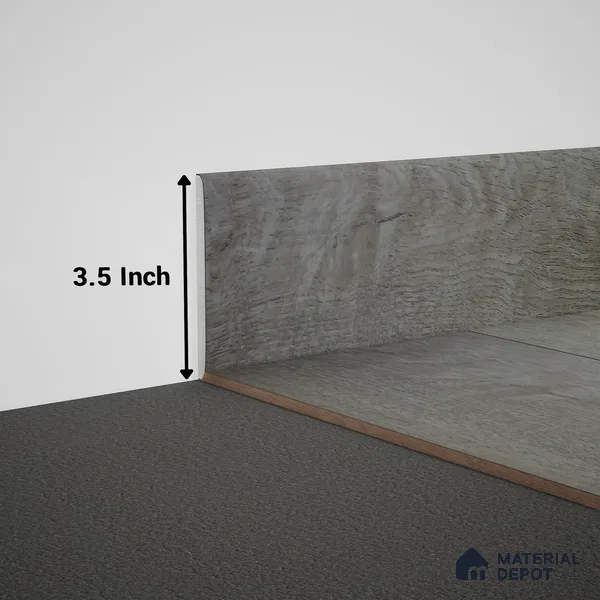 WPC Skirting Meriline PM 00537 AE | 8 ft x 3.5 inch - 12 mm | Compatibe for SPC Flooring SP 00075