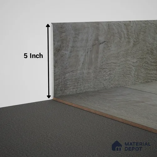 WPC Skirting Meriline PM 00537 AH | 8 ft x 5 inch - 12 mm | Compatibe for SPC Flooring SP 00075