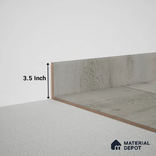 MDF Skirting Meriline PM 00545 C | 8 ft x 3.5 inch - 12 mm | Compatibe for SPC Flooring SP 00076 B