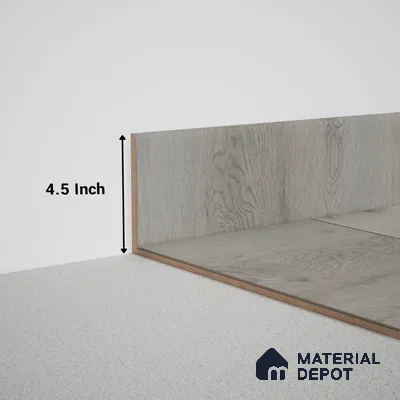 MDF Skirting Meriline PM 00545 E | 8 ft x 4.5 inch - 12 mm | Compatibe for SPC Flooring SP 00076 B
