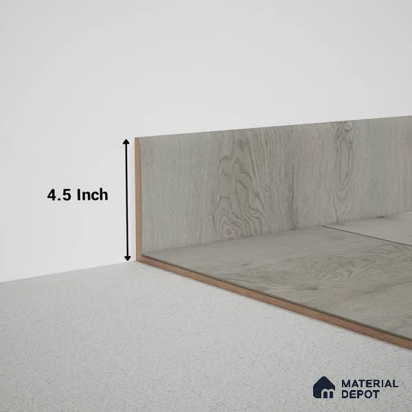 MDF Skirting Meriline PM 00545 E | 8 ft x 4.5 inch - 12 mm | Compatibe for SPC Flooring SP 00076 B