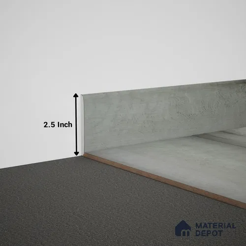 WPC Skirting Meriline PM 00545 AC | 8 ft x 2.5 inch - 12 mm | Compatibe for SPC Flooring SP 00076 B