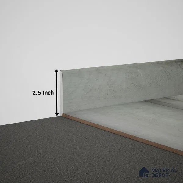 WPC Skirting Meriline PM 00545 AK | 8 ft x 2.5 inch - 15 mm | Compatibe for SPC Flooring SP 00076 B