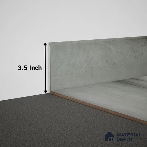 WPC Skirting Meriline PM 00545 AM | 8 ft x 3.5 inch - 15 mm | Compatibe for SPC Flooring SP 00076 B